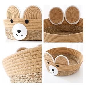 Gratte-chat confortable 2-en-1 et lit Matériaux en rotin durables et écologiques pour se reposer et gratter la forme rectangulaire - Product Image 2