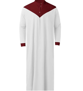 Vêtements décontractés de bonne qualité Nouvelle robe modeste Robe unie de couleur unie Robe musulmane Vêtements islamiques unis Thobes - Product Image 3