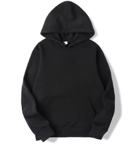 Sweat à capuche surdimensionné à logo personnalisé 100% coton sweat-shirt en polaire épaisse 330GSM Streetwear pull-over sweats à capuche unisexes - Product Image 5