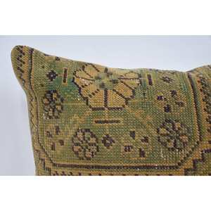 Cojín Decorativo Bohemio Vintage de Lana Tejida Kantha con Parches, 28x28 Pulgadas, Marrón, Ecológico, Antideslizante, para Cama o Suelo - Product Image 2