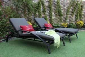 Keri Weatherproof <b>Recliner</b> Lounge <b>Chair</b> with Waterproof Cushion for Garden, Poolside, and Patio - Product Image 2