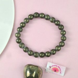 สร้อยข้อมือคริสตัลไพไรต์ อัญมณีธรรมชาติเพื่อการบำบัด สร้างความมั่งคั่งและความมั่นใจ - Product Image 3