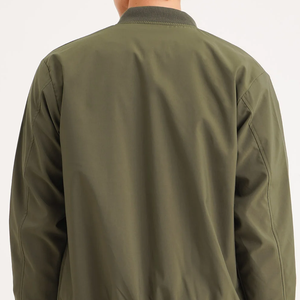 Chaqueta Bomber de satén de invierno informal para hombre, decoración de botones de poliéster, chaqueta bordada de tela satinada para hombre - Product Image 6