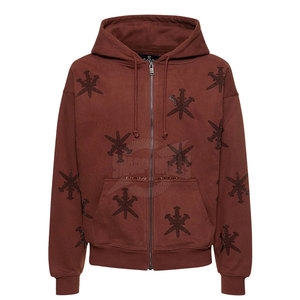 Derniers sweats à capuche en strass à motif uni pour l'hiver, fabriqués sur mesure au Pakistan, style streetwear, techniques de teinture unie, vente en gros pour hommes - Product Image 1