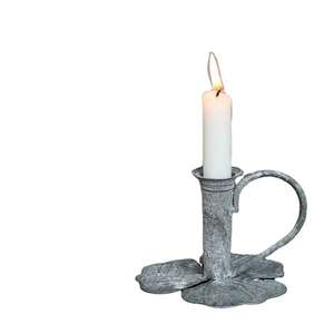 Bougie de table à coquille ondulée grise au design accrocheur, aspect simple et attrayant, décoration d'intérieur, accent décoratif - Product Image 2