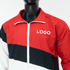 Conjunto de chándal corto cortavientos deportivo de verano personalizado, chaqueta de nailon y poliéster de 3 colores, Chaqueta corta a prueba de viento con botones estampados - Product Image 2