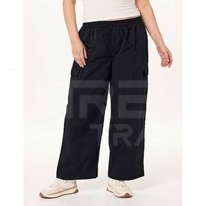 Mejor diseño de algodón Casual Cargo Joggers pantalones de chándal de alta calidad sueltos rectos pantalones atléticos para invierno OEM lienzo tejido - Product Image 5
