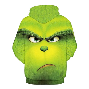 Thermal Sublimation Hoodies in Green, Ugly Christmas Sweaters with Full Zip Christmas Hoodie & Sweatshirts - Product Image 5