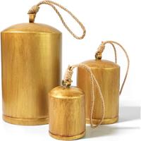 Yıldız ve anahtar tasarım Bells Bells çiftlik bahçe ağacı Bells asılı el sanatları topları süsler lüks pirinç altın Bell çan
