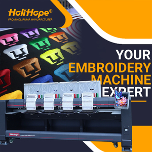 Machine à broder informatisée à grande vitesse Holiauma HoliHope avec garantie de 10 ans, 4 têtes, pour casquettes plates, machine à broder Brother - Product Image 1
