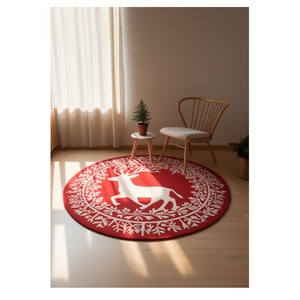 Alfombra de lana de pila alta hecha a mano con mechones redondos geométricos modernos para sala de estar área de juegos para niños 34-9 pies - Product Image 3