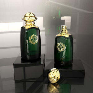 Luxe Arabische Zwarte Parfumfles Glazen Spuitfles 50ml 100ml 200ml Zeefdruk Gratis Sample voor Parfumverpakkingen - Product Image 2