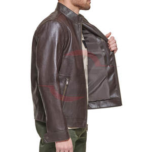 Respirant hiver chaud hommes veste en cuir tenue décontracté hommes veste en cuir à prix raisonnable - Product Image 5