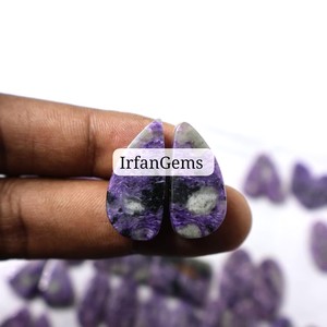 Lote al por Mayor de Cabujones de Charoita Natural, Gemas Sueltas de Cristal de Formas Mixtas, Pulimentadas para la Fabricación de Joyas, Colgantes y Collares - Product Image 5