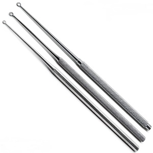 Los mejores instrumentos quirúrgicos aprobados por CE ISO, curetas de oreja Buck de acero inoxidable, productos de cirugía ENT romos, maquinaria alimentada - Product Image 3
