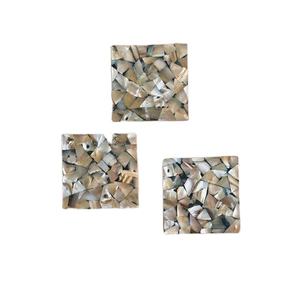 Dessous de verre en nacre Incrustation d'os Sous-verre de service Fait à la main Incrustation en nacre Sous-verre en pierre de service Design moderne - Product Image 1