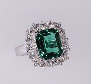 แหวนหมั้นอัญมณีสีเขียวแปดเหลี่ยมแหวนมรกตสำหรับงานปาร์ตี้ทำจากเงินสเตอร์ลิง925 - Product Image 5