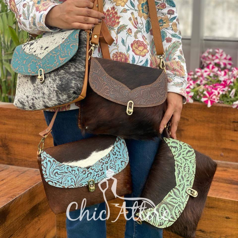 brown with Turquoise