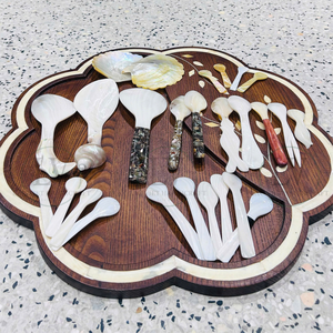 Ensemble de service en nacre verte de luxe, décoration de table, vaisselle, cuillère à salade en nacre faite à la main pour restaurant, maison, cuisine - Product Image 5