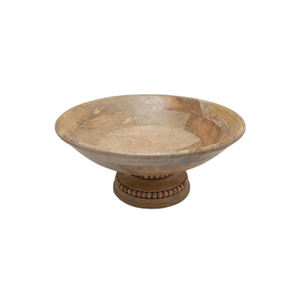 Bol à fruits de forme ronde en bois décoratif moderne pour ustensiles de cuisine de table saladier pour la maison et les hôtels bols de service pour la nourriture et les collations - Product Image 1