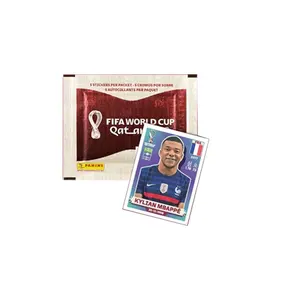 Panini 2022 Fifas Qatar Messi Neymar Football Star Sticker Rare Collection Card Christmas Birthday Gift Game Toys Single Pack