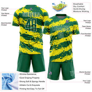 Uniforme de fútbol de alto rendimiento fabricante al por mayor conjuntos de camisetas de fútbol ligero diseño de secado rápido ideal para la liga escolar - Product Image 3