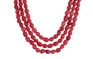 3 ชั้นลูกปัดธรรมชาติอาเกตสีแดงอัญมณีเสี้ยนตกหินทับทิมคุณภาพสูงเครื่องประดับทับทิมสําหรับสร้อยคอผู้หญิงของขวัญวันแม่ - Product Image 2