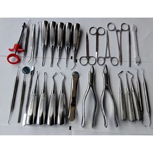 Kit de 30 Piezas de Instrumentos de Cirugía Dental Manual, Juego de Elevadores y Fórceps de Extracción Oral de Acero Inoxidable, Agarre Ergonómico, Clase II CE - Product Image 2