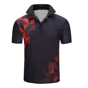 Chemise de golf pour homme en polyester respirant, extensible dans quatre directions, à séchage rapide, antibactérienne, surdimensionnée, logo personnalisable OEM - Product Image 2