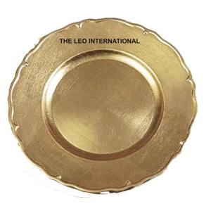 Assiettes et plats en aluminium de forme irrégulière, finition dorée, style créatif sous glaçure, luxe abordable - Product Image 4