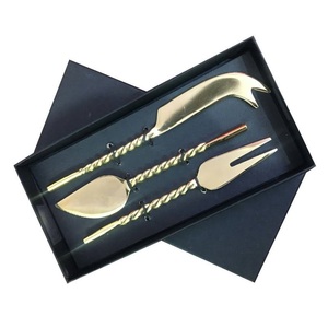 Juego de 3 cuchillos para queso acanalados con esmalte para gran oferta, cuchillos para queso de latón de alta calidad, juego de cubiertos para artículos artesanales - Product Image 2