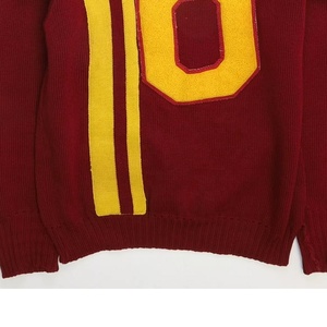 Venta al por mayor Vintage Lana Knit Varsity Letterman Suéter de cuello redondo Estilo universitario Hermandad de mujeres Cárdigan de fraternidad - Product Image 4