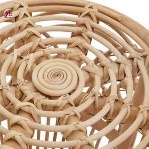 Round Rattan Wicker <b>Stool</b> Home Furniture for Living Room Bedroom Hotel Villa Wholesale Price Direct Factory From Vietnam - Product Image 3