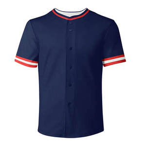 Maillot de baseball sportif pour hommes, coupe extensible, tissu confortable, manches courtes, pour l'entraînement et les exercices - Product Image 1