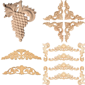 Roseta decorativa de flores de madera maciza, perfecta para mejorar las puertas de los armarios de cocina y las aplicaciones de muebles, roseta de madera maciza - Product Image 3