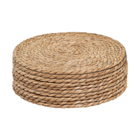 Napperons tissés en jonc de mer naturel Ensemble de ferme de 10 tapis de table ronds pour table à manger en gros du Vietnam