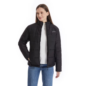 Veste matelassée à col montant d'hiver de conception OEM avec logo à l'avant Matériau respirant de haute qualité pour hommes - Product Image 4