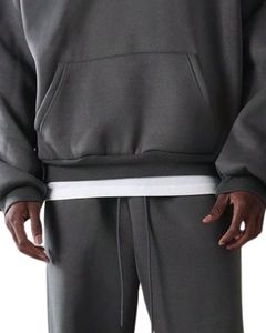 Ensemble survêtement pour homme en molleton gris graphite et pantalon de jogging coupe décontractée, sweat-shirt à capuche décontracté d'hiver, pantalon streetwear - Product Image 6