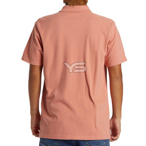 Golf respirant pour hommes pour polo Style jersey décontracté avec motif solide d'impression bouffante brodée - Product Image 4