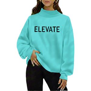 Sudadera Reversible con Cuello Alto y Logotipo Personalizado para Mujer, Sudadera Holgada de Manga Larga, Fabricante de Sudaderas 2026 - Product Image 1