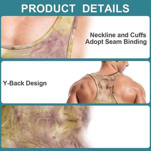 Camiseta sin mangas para hombre con logotipo impreso personalizado OEM, chaleco de sublimación de poliéster de Color puro, camiseta de verano de tela en blanco para diseño personalizado - Product Image 6