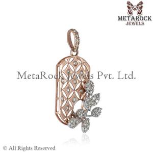 Ensemble de boucles d'oreilles en or Rose massif 14k, bijoux en diamant pavé, pendentif, cadeau pour elle, nouveau Design, ensemble de qualité supérieure - Product Image 6