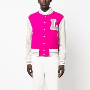 Outdoor Winter <b>Jacket</b> Custom Neon Color Wool Embroidery Patches logo Letterman Baseball Varsity <b>Jackets</b> - Product Image 1