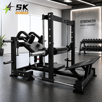 Machine à fessiers multifonctionnelle SK Plate Loaded 3D Hip Thrust, équipement de musculation du bas du corps pour usage commercial en salle de sport