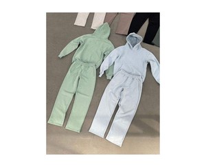 Ensemble de survêtement unisexe en molleton brodé à fermeture éclair, coupe classique, style urbain, 100 % coton, fourni par l'usine OEM - Product Image 4