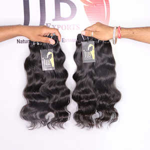 Extensions de cheveux humains bruts non traités du temple indien Fermeture en dentelle ondulée droite avec faisceaux de cheveux avec fermeture en dentelle HD - Product Image 2