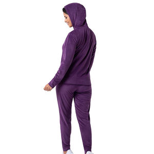 Survêtements d'hiver décontractés à capuche pour femmes en gros - Doublure en polaire de coton, séchage rapide, respirant, manches longues - Product Image 2