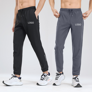 High Quality Men's Sweat Pants <b>Washed</b> Cotton Fleece Sweatpants Unisex Joggers with Straight Pattern Breathable - Product Image 2