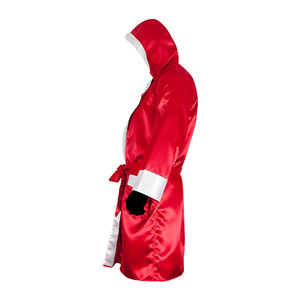 Bata de boxeo profesional para adultos, ropa de boxeo de Color rojo, artes marciales MMA, venta al por mayor - Product Image 6