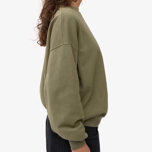 Gran oferta 360 Gsm algodón polar de talla grande cuello redondo en blanco mujer sudadera de alta calidad Puff impresión personalizada Sudadera con capucha y sudaderas - Product Image 3